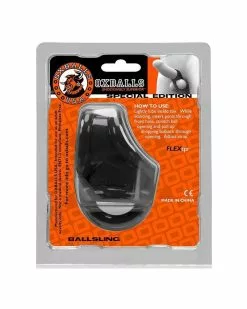 Oxballs Ballsling Ball-Split Noir -Cockrings Flexibles Soldes Boutique ballsling ball split noir 9