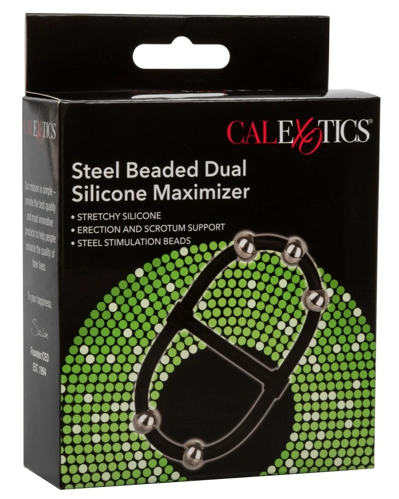 CalExotics Ballstretcher Beaded Dual Noir 4 CalExotics Ballstretcher Beaded Dual Noir – Image 2