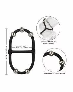 CalExotics Ballstretcher Beaded Dual Noir 11 CalExotics Ballstretcher Beaded Dual Noir -Cockrings Flexibles Soldes Boutique ballstretcher beaded dual noir 2