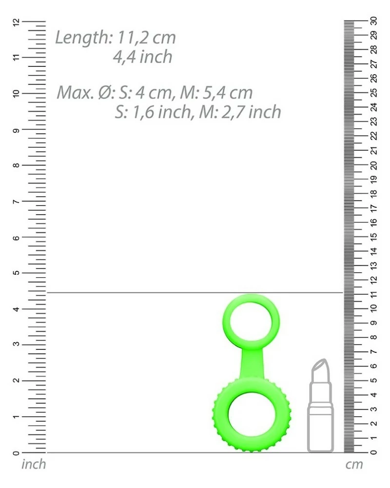 Ouch! Glow Ballstretcher Phosphorescent Ball Strap Glow 30mm 7 Ouch! Glow Ballstretcher Phosphorescent Ball Strap Glow 30mm – Image 5