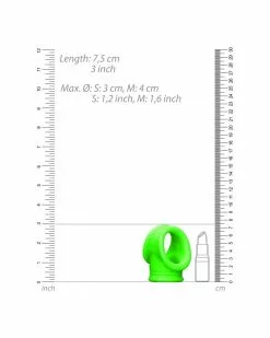 Ouch! Glow Ballstretcher Phosphorescent Glow Silicone -Cockrings Flexibles Soldes Boutique ballstretcher phosphorescent glow silicone 3