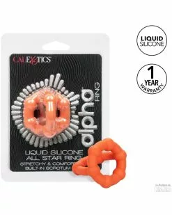 Alpha Ring Ballstretcher Silicone All Star Ring Alpha Orange -Cockrings Flexibles Soldes Boutique ballstretcher silicone all star ring alpha orange 4