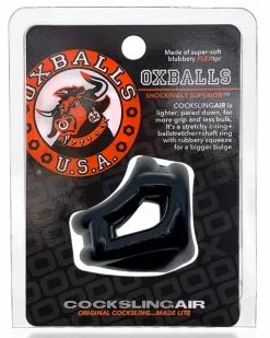 Oxballs Ballstretcher Souple Cocksling Air Noir -Cockrings Flexibles Soldes Boutique ballstretcher souple cocksling air noir 1
