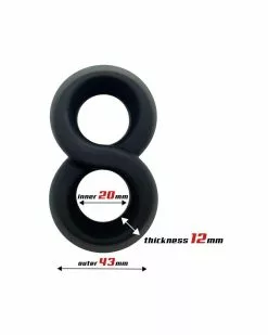 Beast Rings Ballstretcher Souple Doble Rings Noir -Cockrings Flexibles Soldes Boutique ballstretcher souple doble rings noir 2