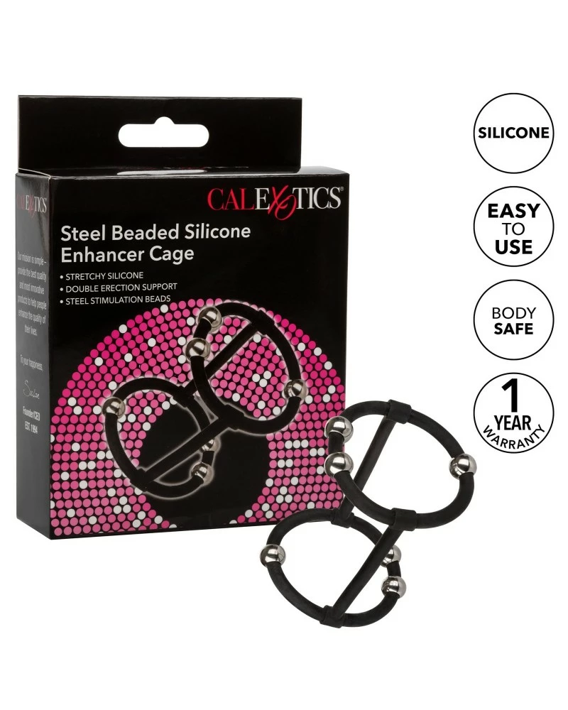 CalExotics Cockring Cage De Pénis Beaded Enhance 7.5cm - Diamètre 40mm 6 CalExotics Cockring Cage De Pénis Beaded Enhance 7.5cm - Diamètre 40mm – Image 4