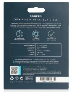 Boners Cockring Carbon Steel Noir 10 Boners Cockring Carbon Steel Noir -Cockrings Flexibles Soldes Boutique cockring carbon steel noir 2