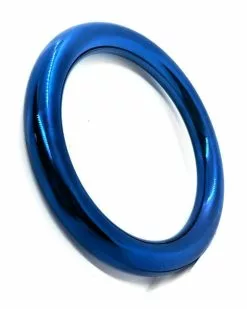 Stainless Steel Cockring Donut Bleu 8mm Taille 45 Mm