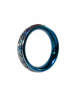 Generique Cockring En Metal Blue Wave Taille 50 Mm
