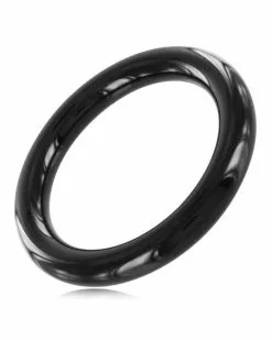 Stainless Steel Cockring Fin Steel 8mm Noir Taille 55 Mm