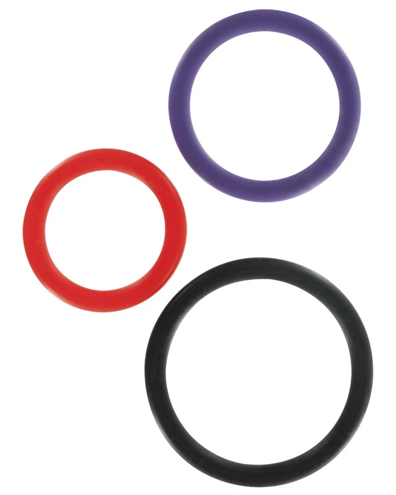 Basics Cockring Fins C-Ring Set X3 3 Basics Cockring Fins C-Ring Set X3