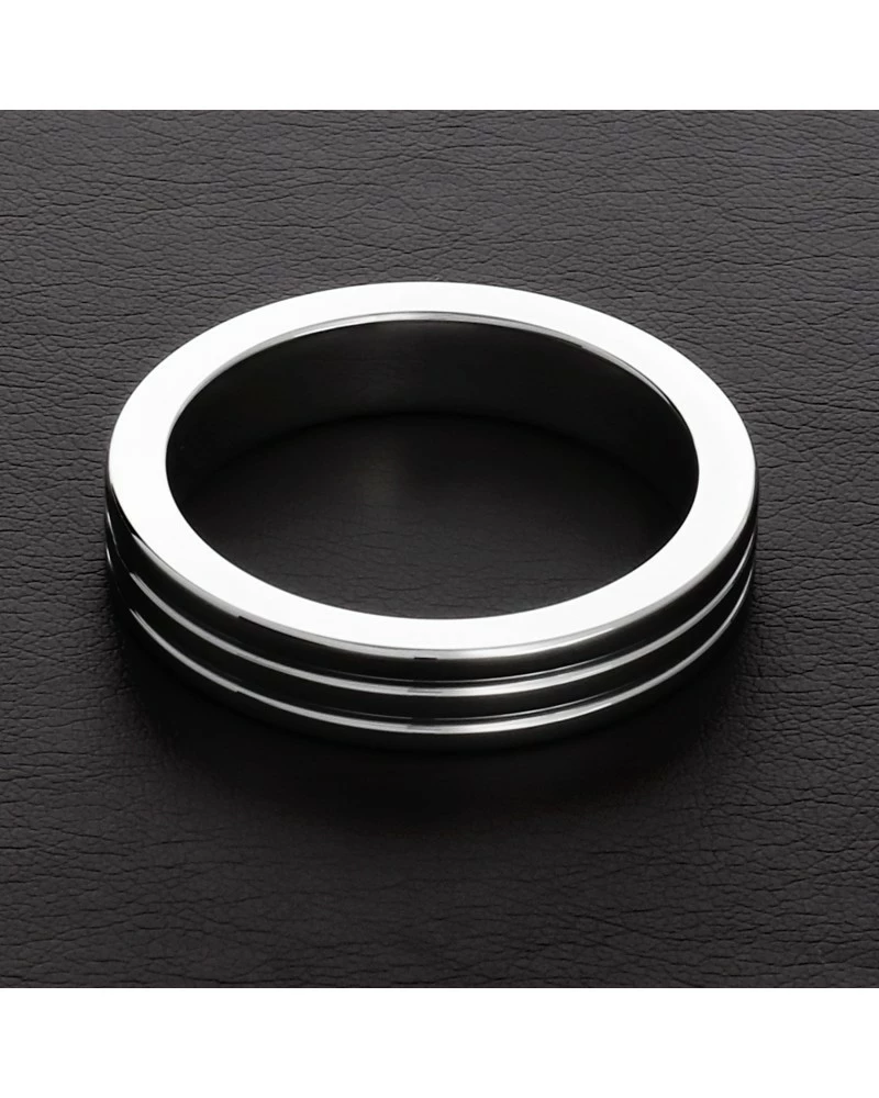 Triune Cockring Ribbed Metal 10mm Taille 50 Mm 4 Triune Cockring Ribbed Metal 10mm Taille 50 Mm – Image 2