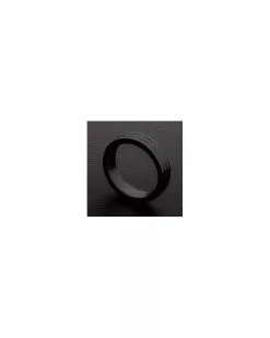 Cockring Ribbed Triune Noir 10mm Taille 50 Mm