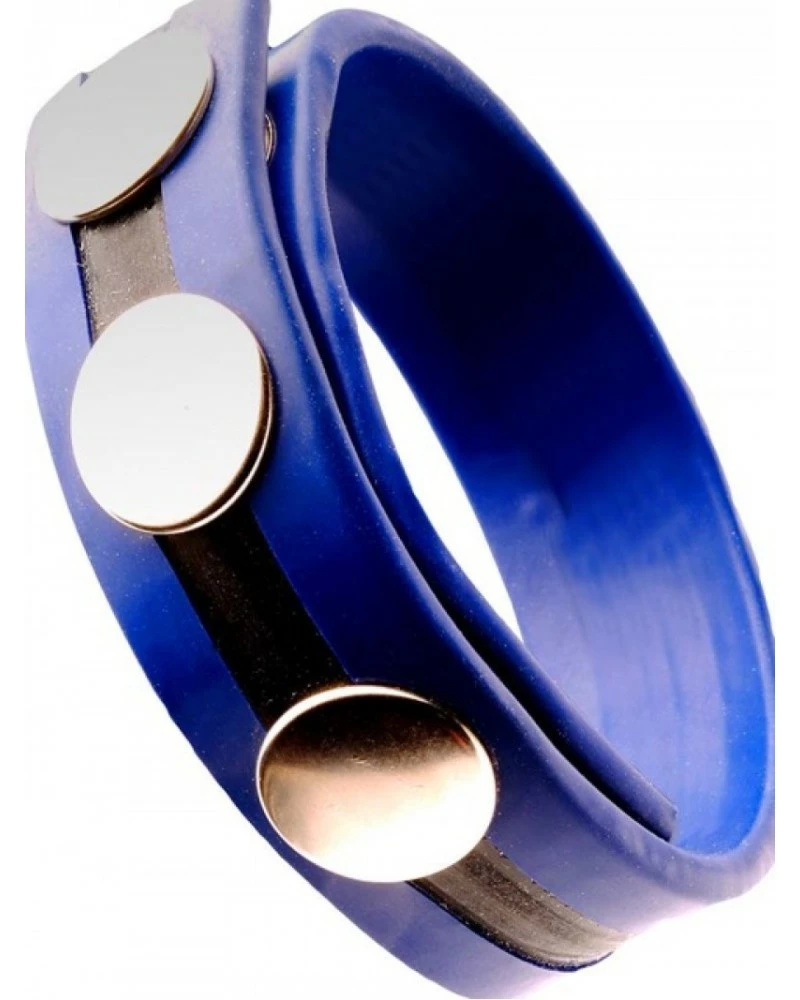 Generique Cockring Rubber 3 Snaps Bleu 4 Generique Cockring Rubber 3 Snaps Bleu – Image 2