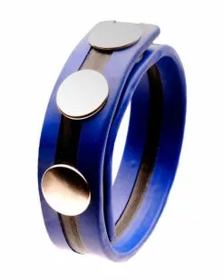 Generique Cockring Rubber 3 Snaps Bleu