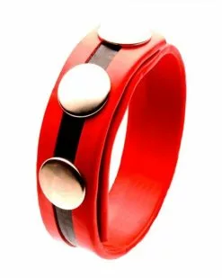 Generique Cockring Rubber 3 Snaps Rouge