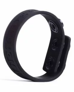 Rude Rider Cockring Silicone 3 Snaps Noir