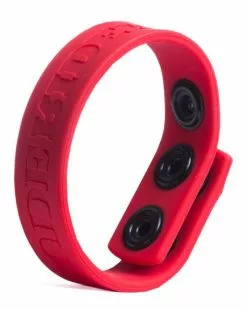 Rude Rider Cockring Silicone 3 Snaps Rouge -Cockrings Flexibles Soldes Boutique cockring silicone 3 snaps rouge 1