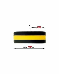 Beast Rings Cockring Silicone Beast Ring 36mm Noir-Jaune -Cockrings Flexibles Soldes Boutique cockring silicone beast ring 36mm noir jaune 3