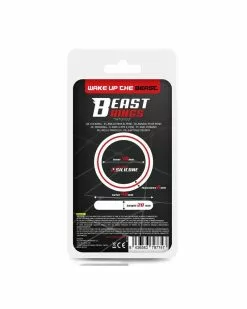 Cockring Silicone Beast Rings 36mm Noir-Rouge -Cockrings Flexibles Soldes Boutique cockring silicone beast rings 36mm noir rouge 4