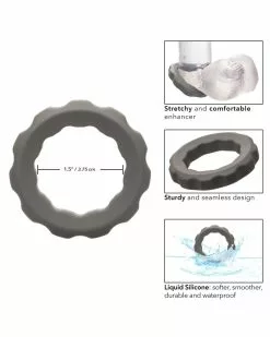 Alpha Ring Cockring Silicone Erect Ring Alpha 37mm Gris -Cockrings Flexibles Soldes Boutique cockring silicone erect ring alpha 37mm gris 3