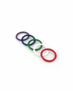 The Red COCKRING SILICONE MULTI COLORE - SET 5 PIECES -Cockrings Flexibles Soldes Boutique cockring silicone multi colore set 5 pieces 2