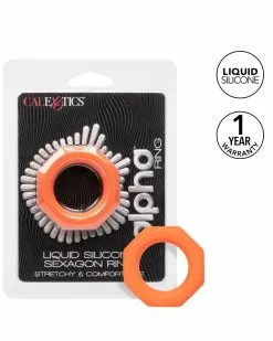 Alpha Ring Cockring Silicone Sexagon Alpha 37mm Orange -Cockrings Flexibles Soldes Boutique cockring silicone sexagon alpha 37mm orange 4