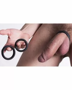Rude Rider Cockring Silicone Thick Ring Noir -Cockrings Flexibles Soldes Boutique cockring silicone thick ring noir 2