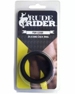 Rude Rider Cockring Silicone Thick Ring Noir -Cockrings Flexibles Soldes Boutique cockring silicone thick ring noir 3