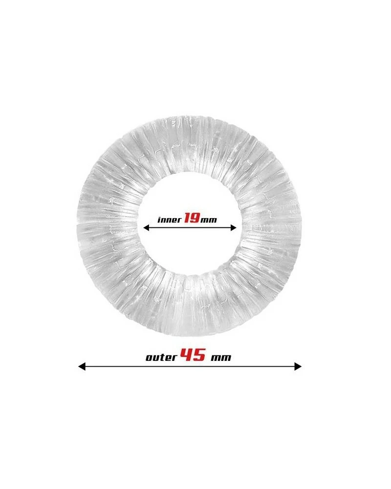 Beast Rings Cockring Souple Striped Transparent 5 Beast Rings Cockring Souple Striped Transparent – Image 3