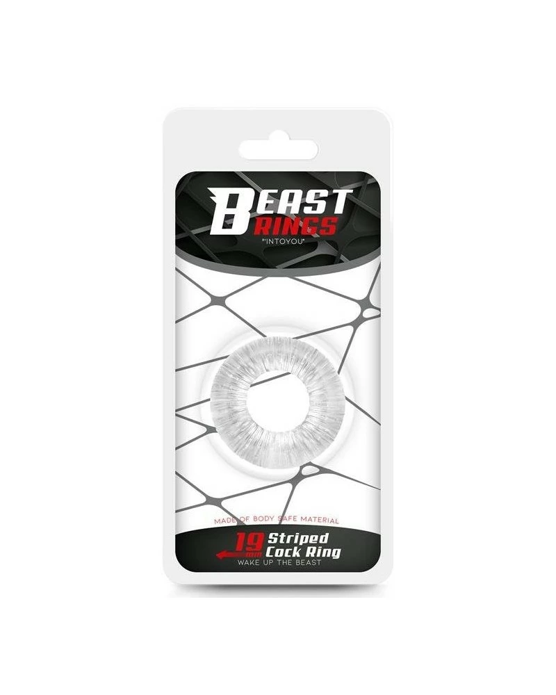 Beast Rings Cockring Souple Striped Transparent 4 Beast Rings Cockring Souple Striped Transparent – Image 2