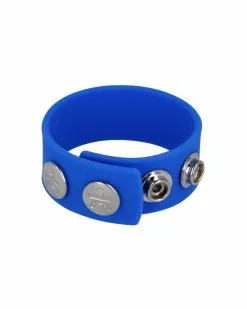 TITUS Cockring WIDE STRAP Silicone Bleu