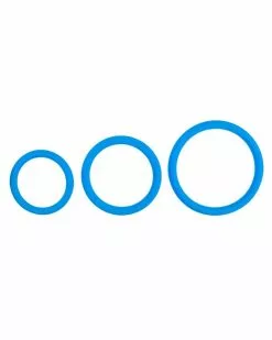 Easytoys Men Only Cockrings En Silicone Bleus X3