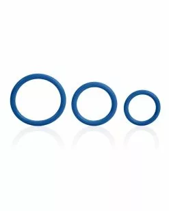 CalExotics Cockrings Tri-Rings Bleus