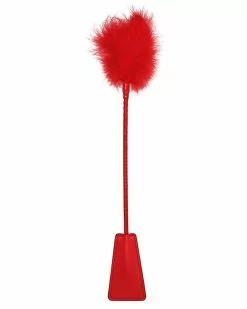 Ouch! Cravache Et Plumeau Ouch 43cm Rouge
