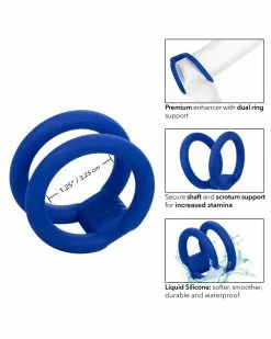 Double Cockring Dual Cock Cage Admiral 32mm -Cockrings Flexibles Soldes Boutique double cockring dual cock cage admiral 32mm 3