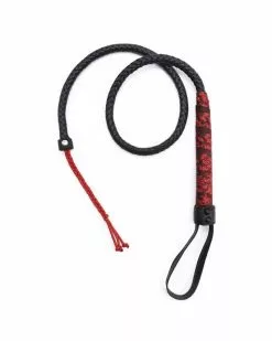 Correct Me Fouet Chinese Design 90cm Noir-Rouge -Cockrings Flexibles Soldes Boutique fouet chinese design 90cm noir rouge 1