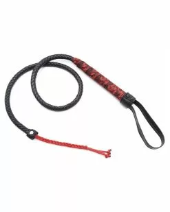 Correct Me Fouet Chinese Design 90cm Noir-Rouge -Cockrings Flexibles Soldes Boutique fouet chinese design 90cm noir rouge 2