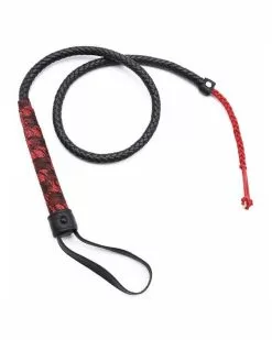 Correct Me Fouet Chinese Design 90cm Noir-Rouge -Cockrings Flexibles Soldes Boutique fouet chinese design 90cm noir rouge 3