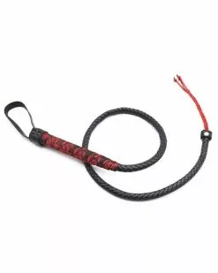 Correct Me Fouet Chinese Design 90cm Noir-Rouge -Cockrings Flexibles Soldes Boutique fouet chinese design 90cm noir rouge 4