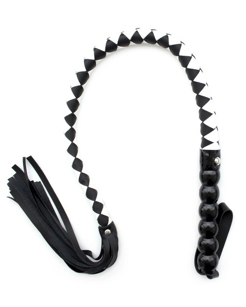 Kiotos Fouet Mahogany 85cm Noir Et Blanc 3 Kiotos Fouet Mahogany 85cm Noir Et Blanc