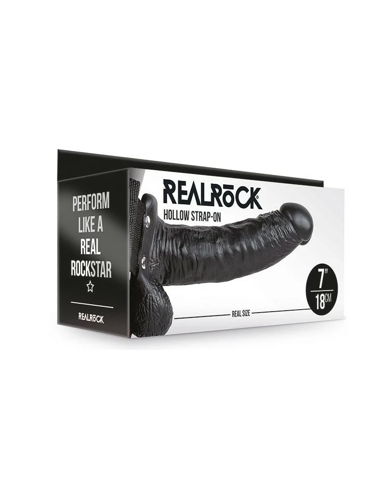 Real Rock Gode Ceinture Creux Hollow Strap On RealRock 18 X 4.5cm Noir 4 Real Rock Gode Ceinture Creux Hollow Strap On RealRock 18 X 4.5cm Noir – Image 2