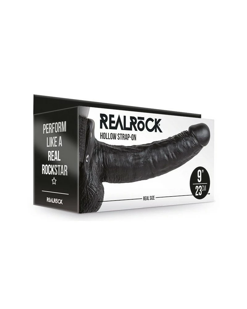Real Rock Gode Ceinture Creux HOLLOW STRAP ON RealRock 23 X 4.5cm Noir 4 Real Rock Gode Ceinture Creux HOLLOW STRAP ON RealRock 23 X 4.5cm Noir – Image 2