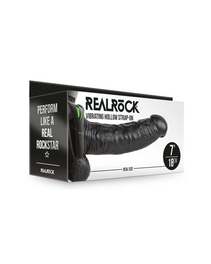 Real Rock Gode Ceinture Vibrant Hollow Vibe RealRock 18 X 4.5cm Noir 4 Real Rock Gode Ceinture Vibrant Hollow Vibe RealRock 18 X 4.5cm Noir – Image 2