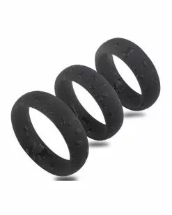 Generique Kit De 3 Cockrings Silicone Thick Set -Cockrings Flexibles Soldes Boutique kit de 3 cockrings silicone thick set 2
