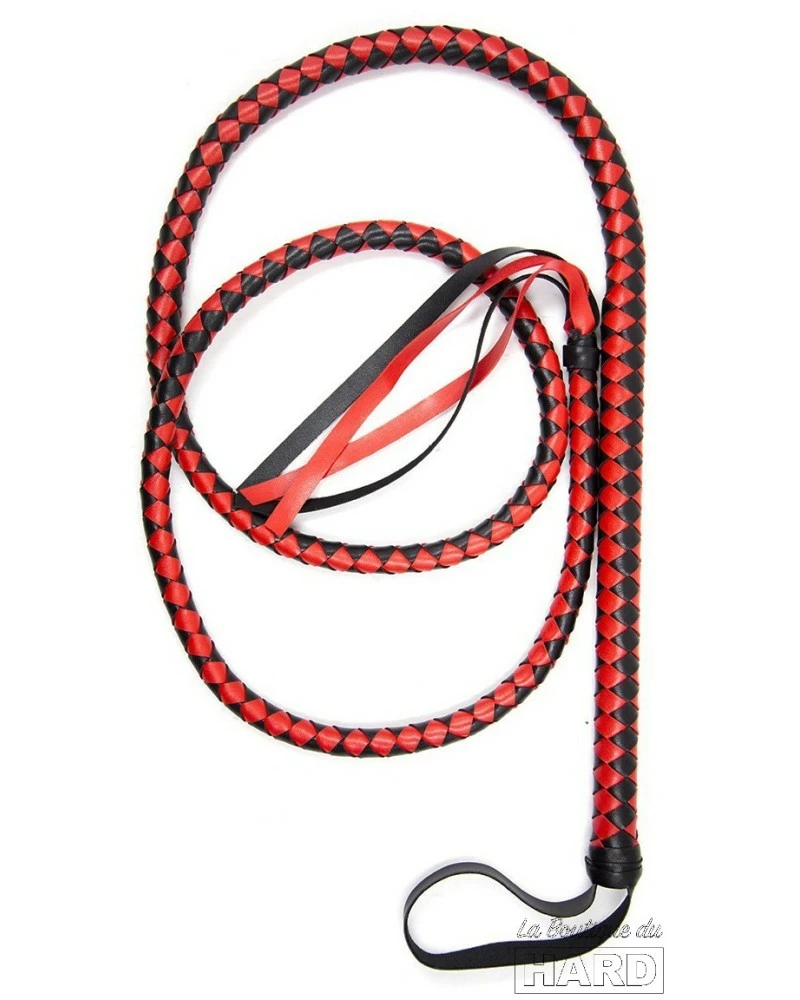 Kiotos Long Fouet Whip Duo 190cm Noir Et Rouge 3 Kiotos Long Fouet Whip Duo 190cm Noir Et Rouge