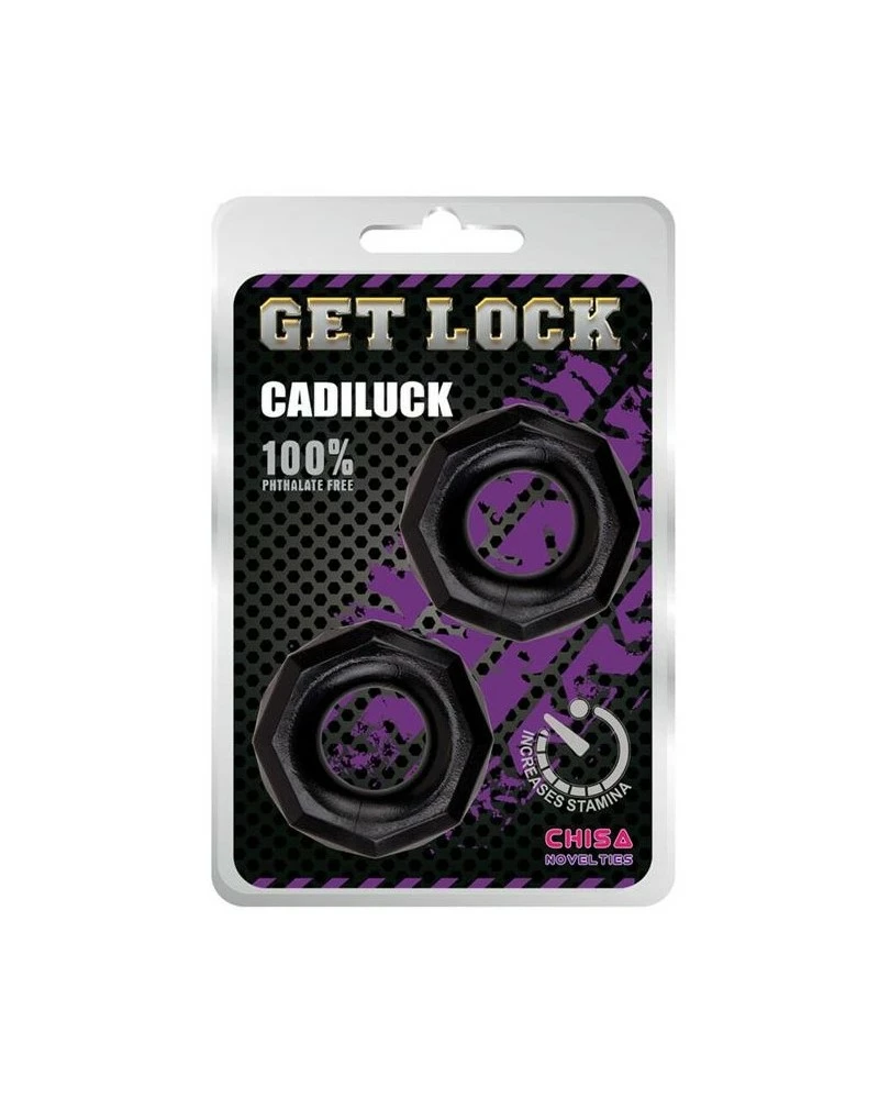 Get Lock Lot De 2 Cockrings Cadiluck Noirs 4 Get Lock Lot De 2 Cockrings Cadiluck Noirs – Image 2