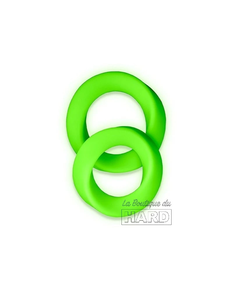 Ouch! Glow Lot De 2 Cockrings Phosphorescents Glow Ring 33mm 3 Ouch! Glow Lot De 2 Cockrings Phosphorescents Glow Ring 33mm