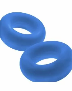 Hûnkyjunk By Oxballs Lot De 2 Cockrings Stiffy Bulge Bleus -Cockrings Flexibles Soldes Boutique lot de 2 cockrings stiffy bulge bleus 2