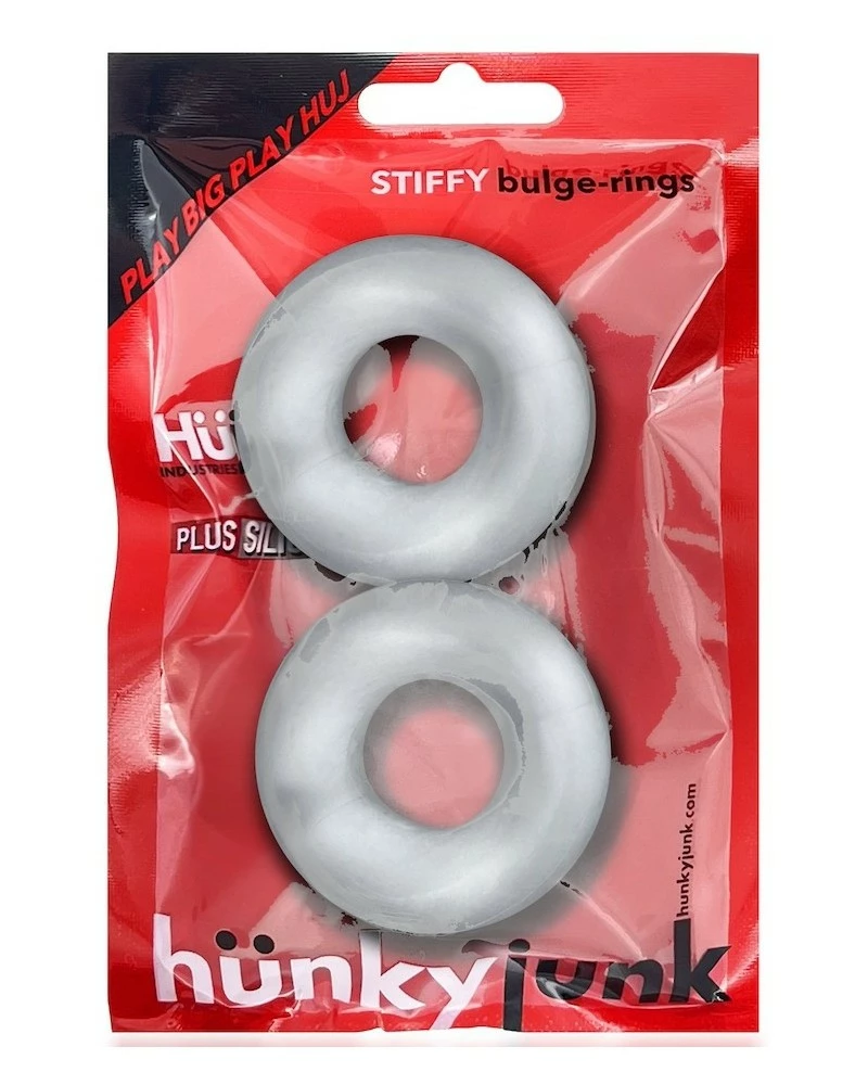 Hûnkyjunk By Oxballs Lot De 2 Cockrings Stiffy Bulge Transparents 4 Hûnkyjunk By Oxballs Lot De 2 Cockrings Stiffy Bulge Transparents – Image 2