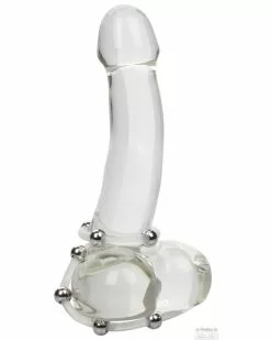 CalExotics Lot De 2 Cockrings Transparents Avec Billes -Cockrings Flexibles Soldes Boutique lot de 2 cockrings transparents avec billes 2